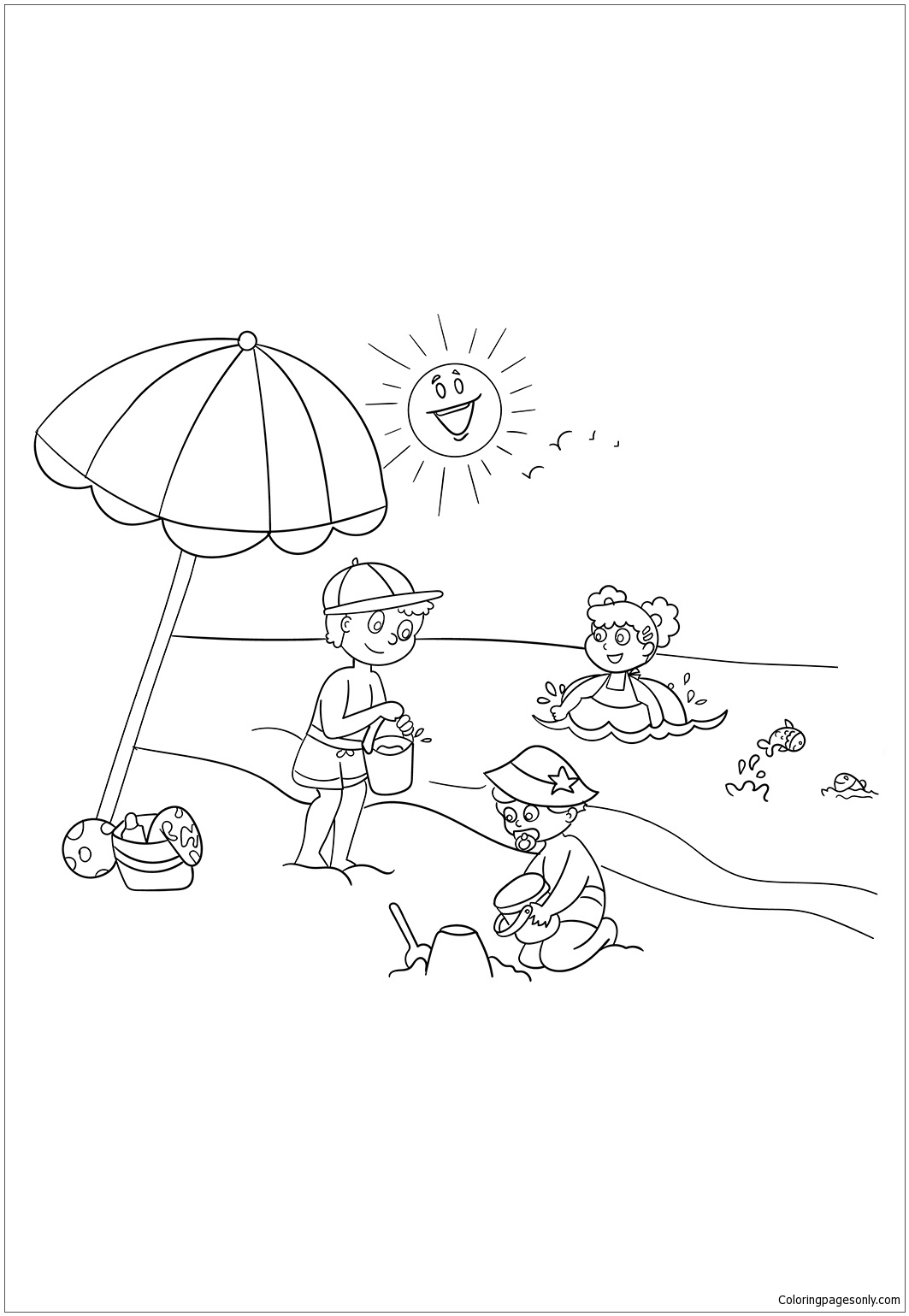 108 Beach Coloring Pages Printable 57