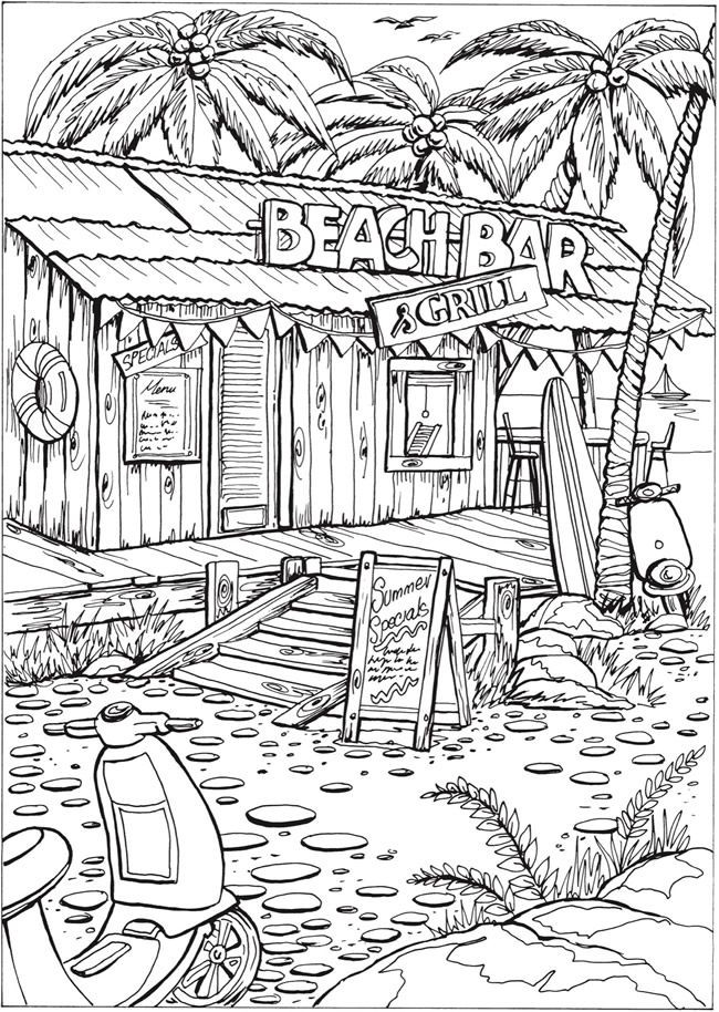 108 Beach Coloring Pages Printable 64