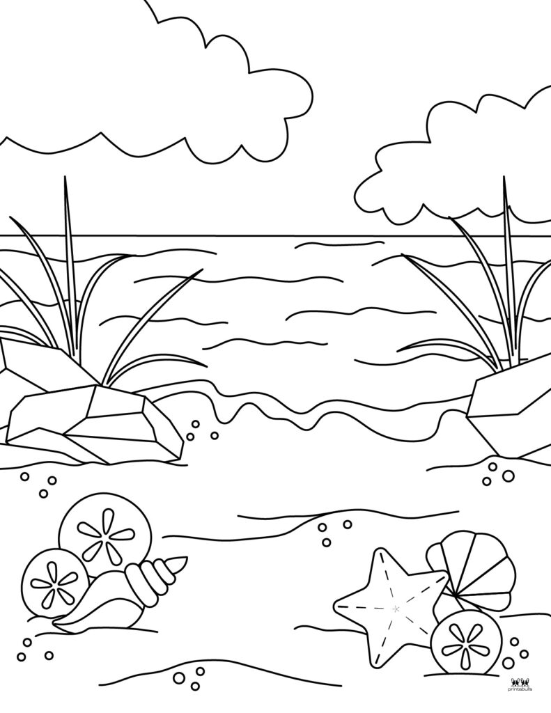 108 Beach Coloring Pages Printable 66