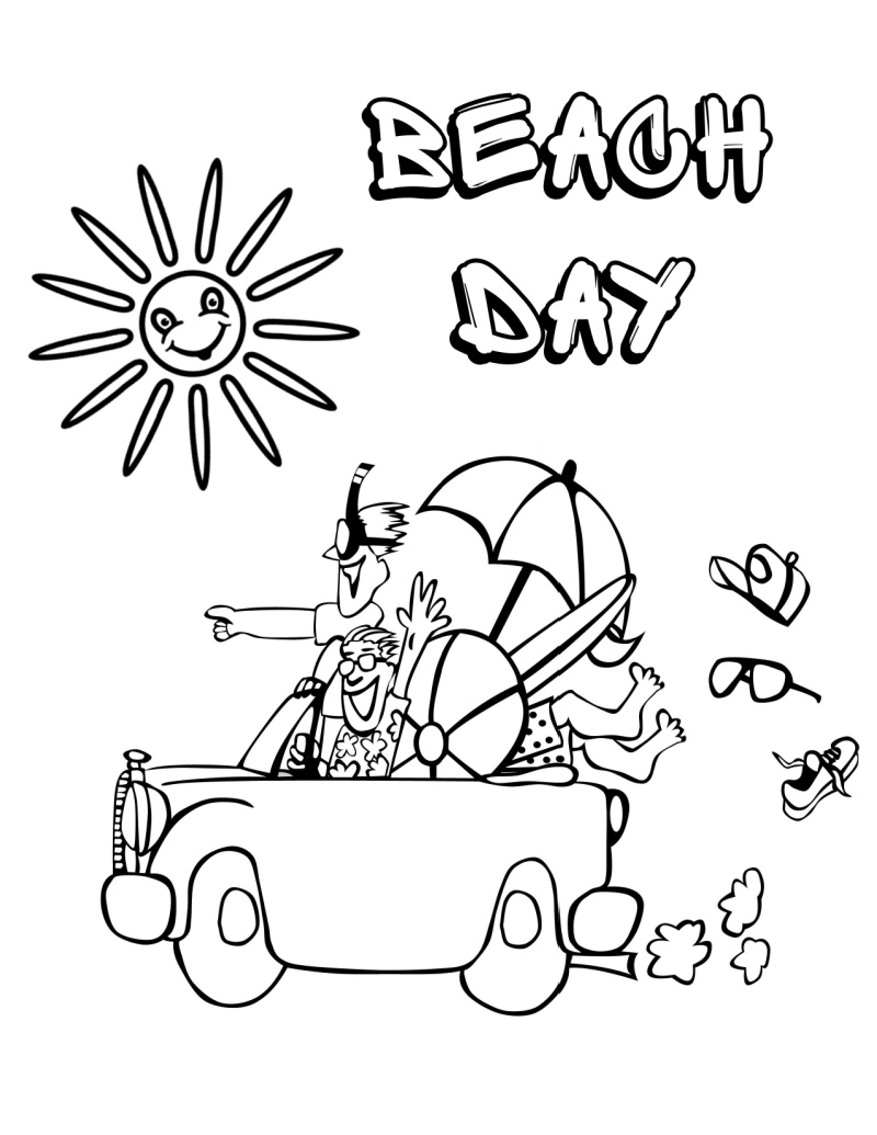 108 Beach Coloring Pages Printable 70