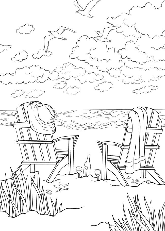 108 Beach Coloring Pages Printable 73