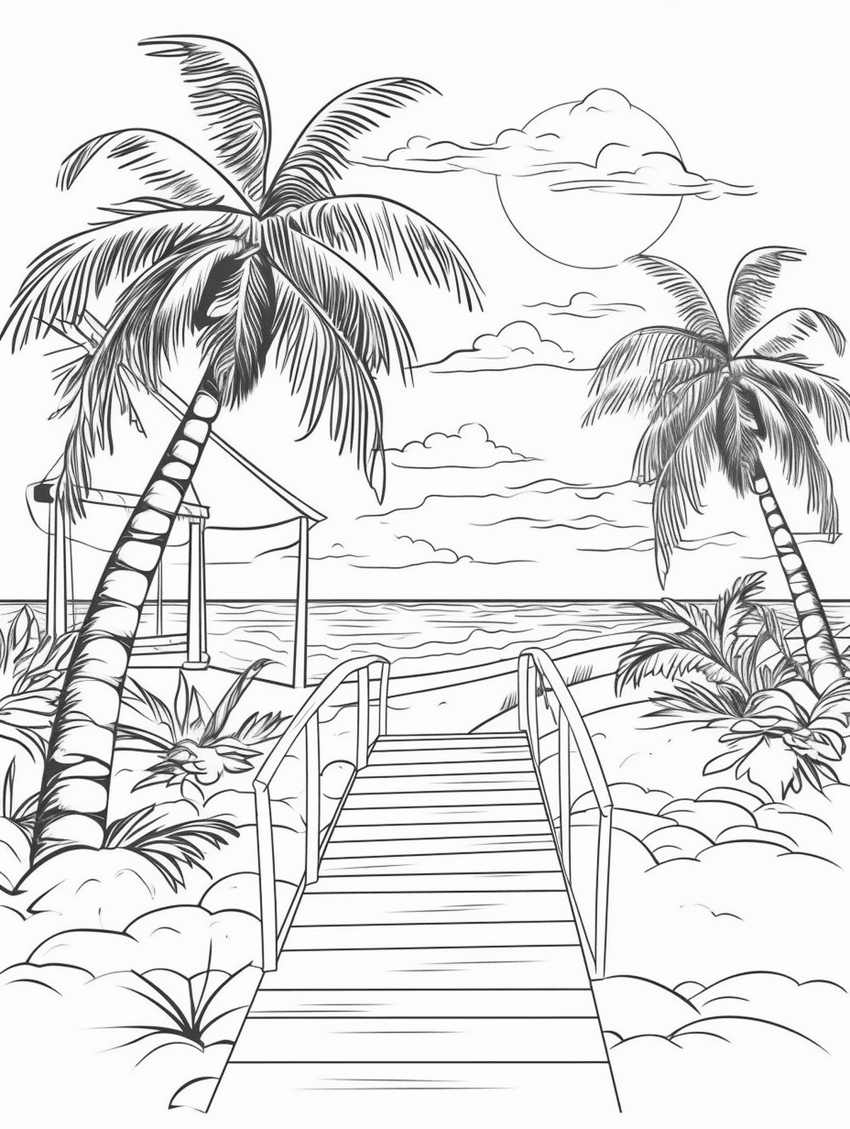 108 Beach Coloring Pages Printable 74