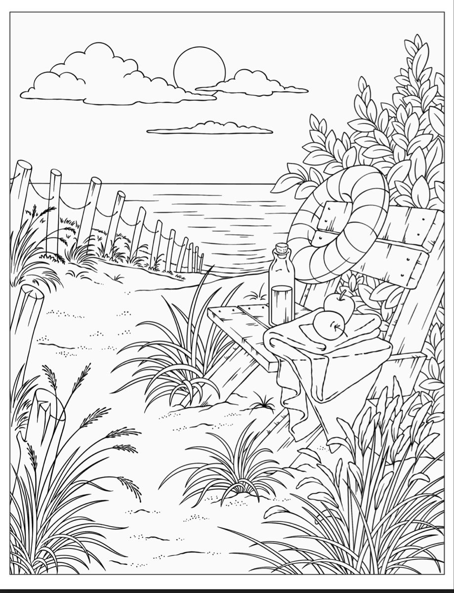 beach coloring pages printable jpg