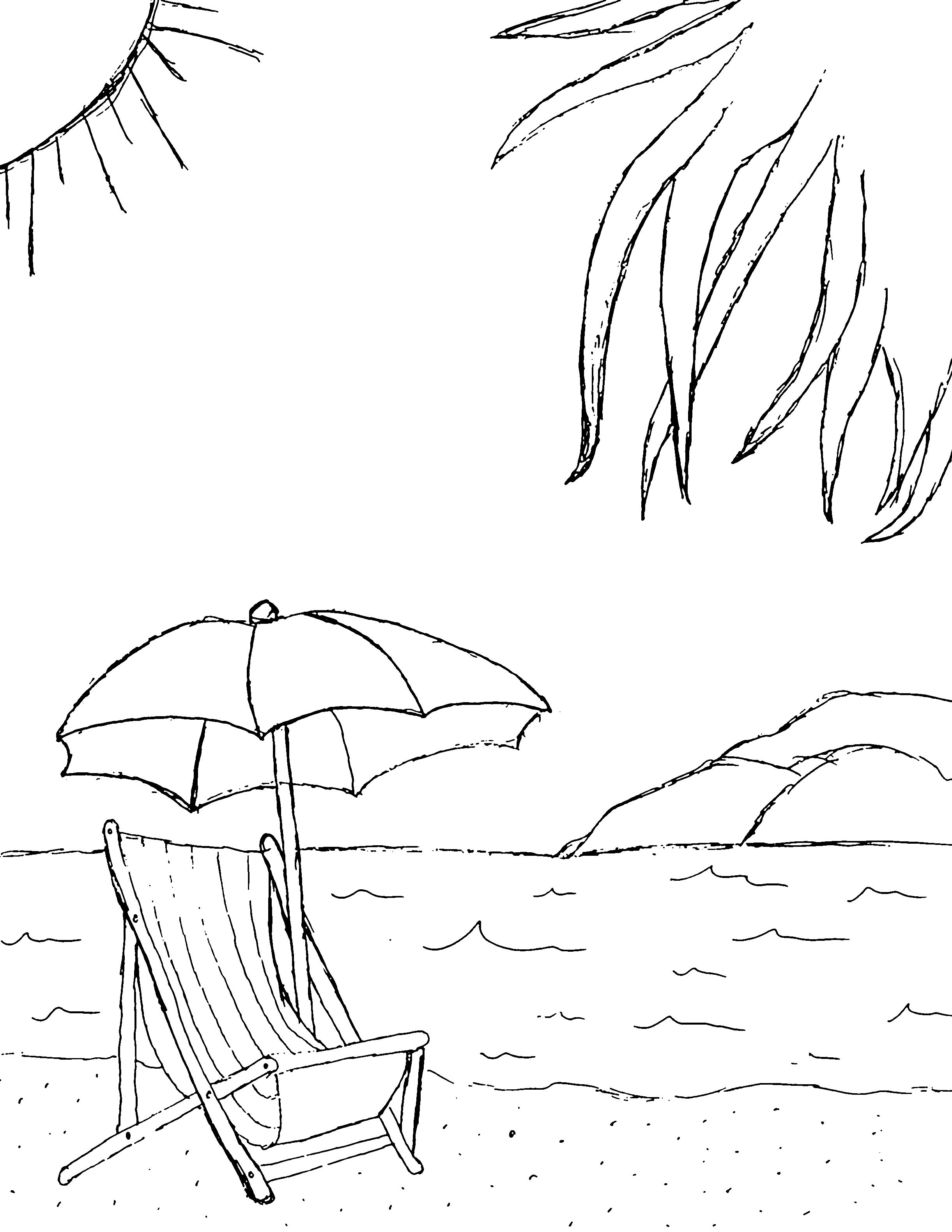 108 Beach Coloring Pages Printable 86