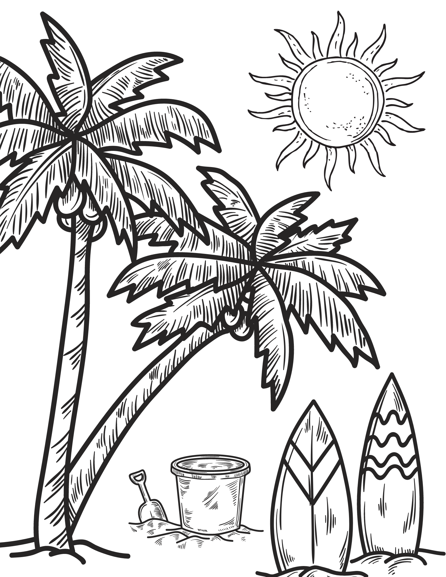 beach coloring pages printable jpg