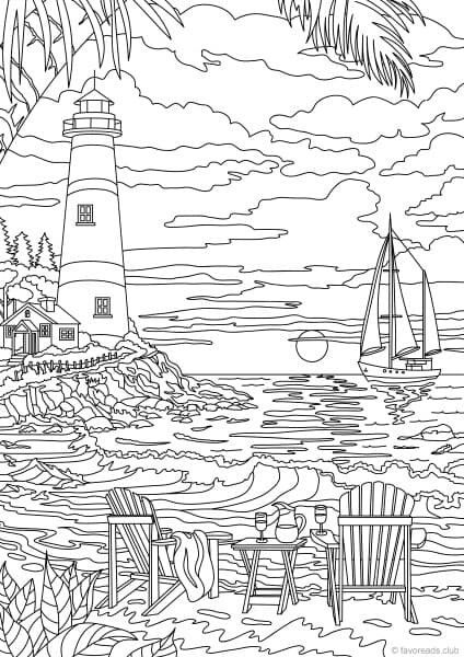 108 Beach Coloring Pages Printable 93