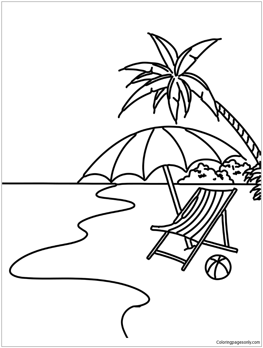 108 Beach Coloring Pages Printable 94