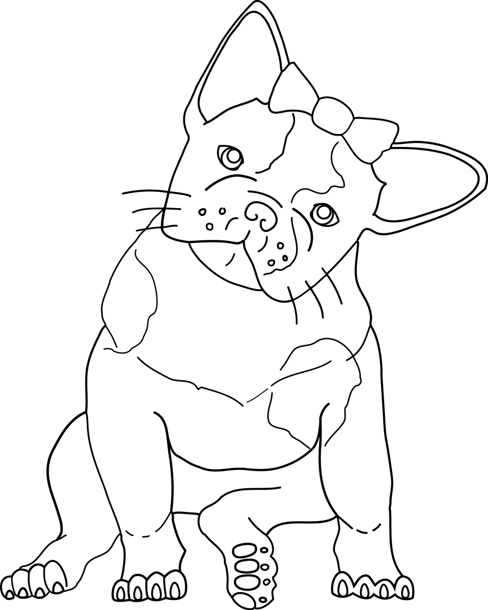 112 French Bulldog Coloring Pages Printable 100