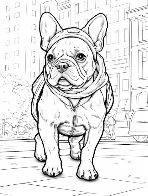 112 French Bulldog Coloring Pages Printable 3