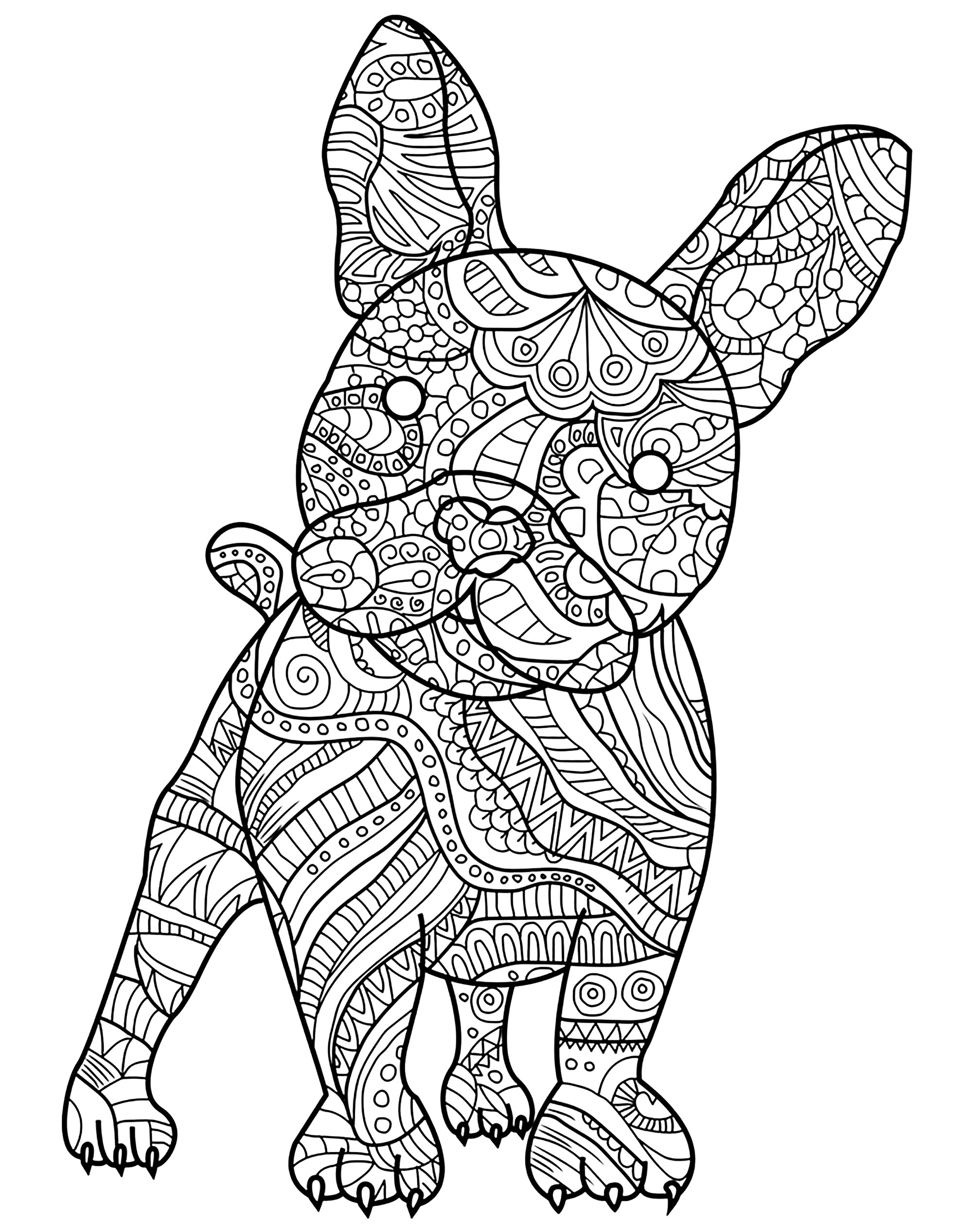 112 French Bulldog Coloring Pages Printable 30