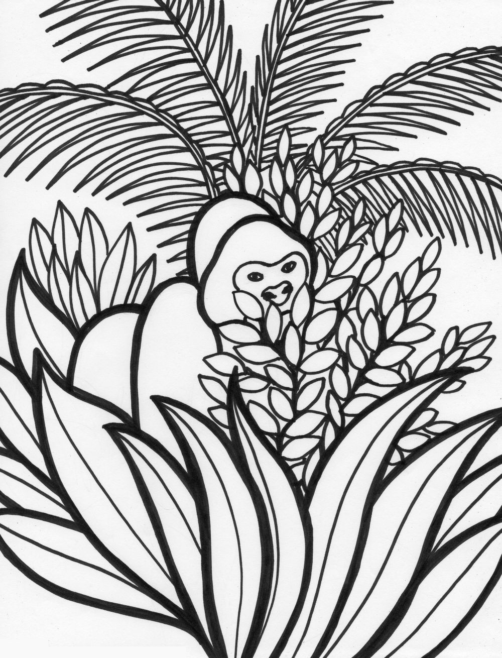 114 Jungle Coloring Pages Printable 2