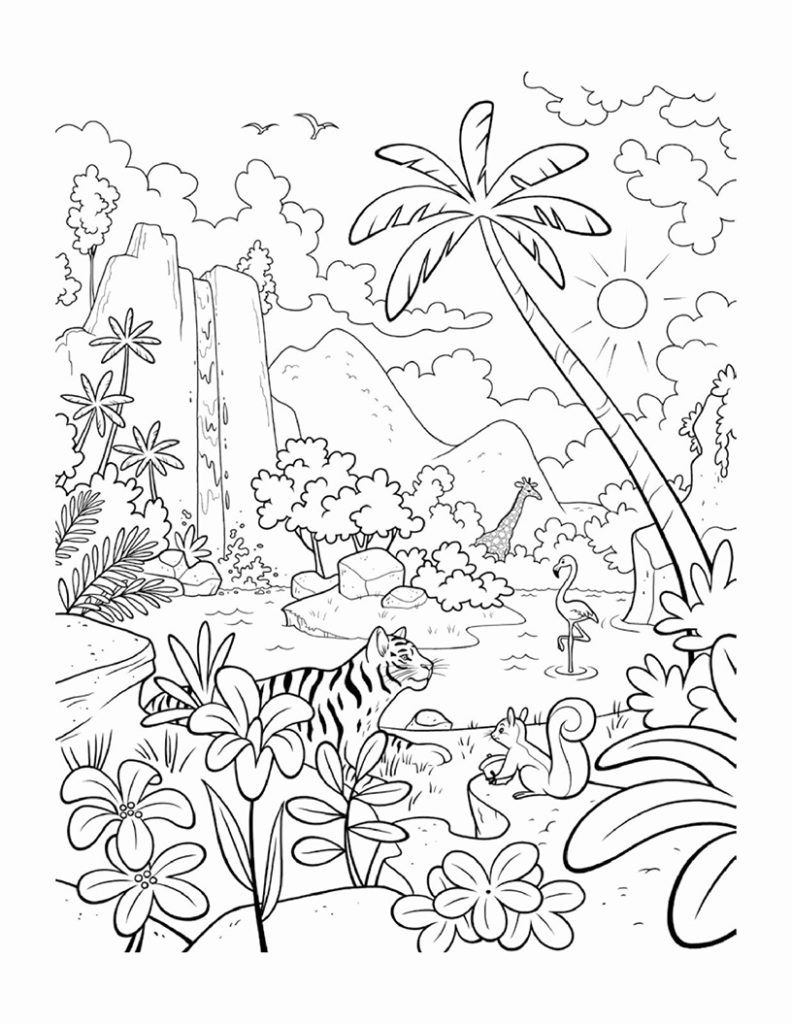 114 Jungle Coloring Pages Printable 27