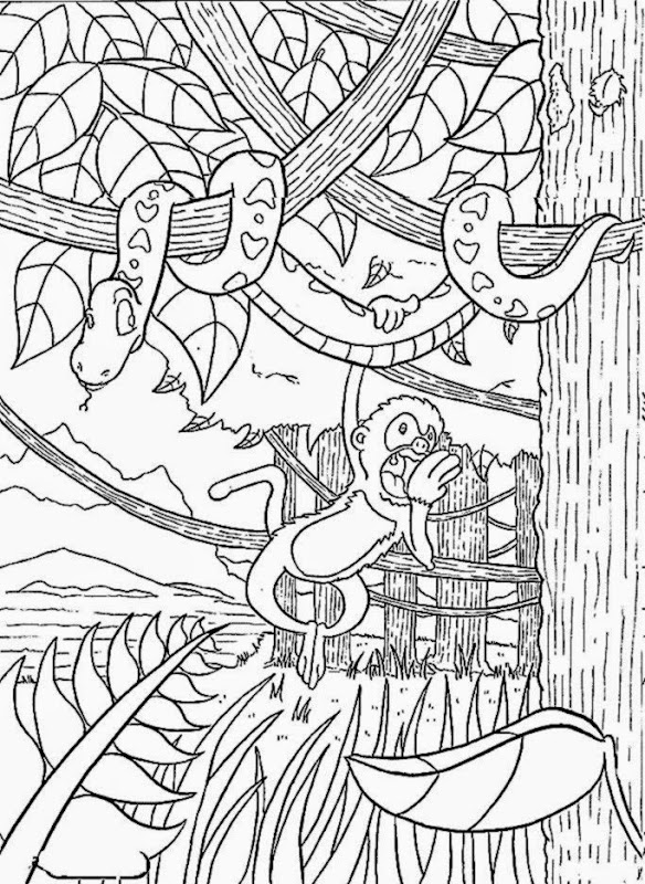 114 Jungle Coloring Pages Printable 31