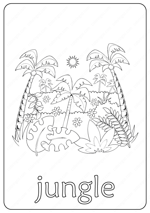 114 Jungle Coloring Pages Printable 46