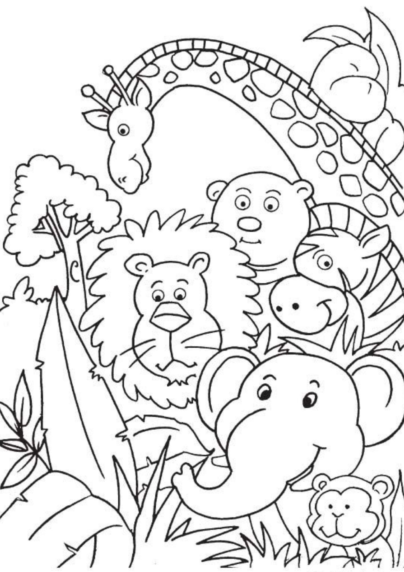 114 Jungle Coloring Pages Printable 50