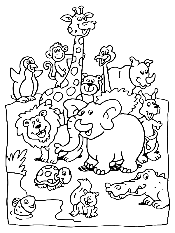 114 Jungle Coloring Pages Printable 71