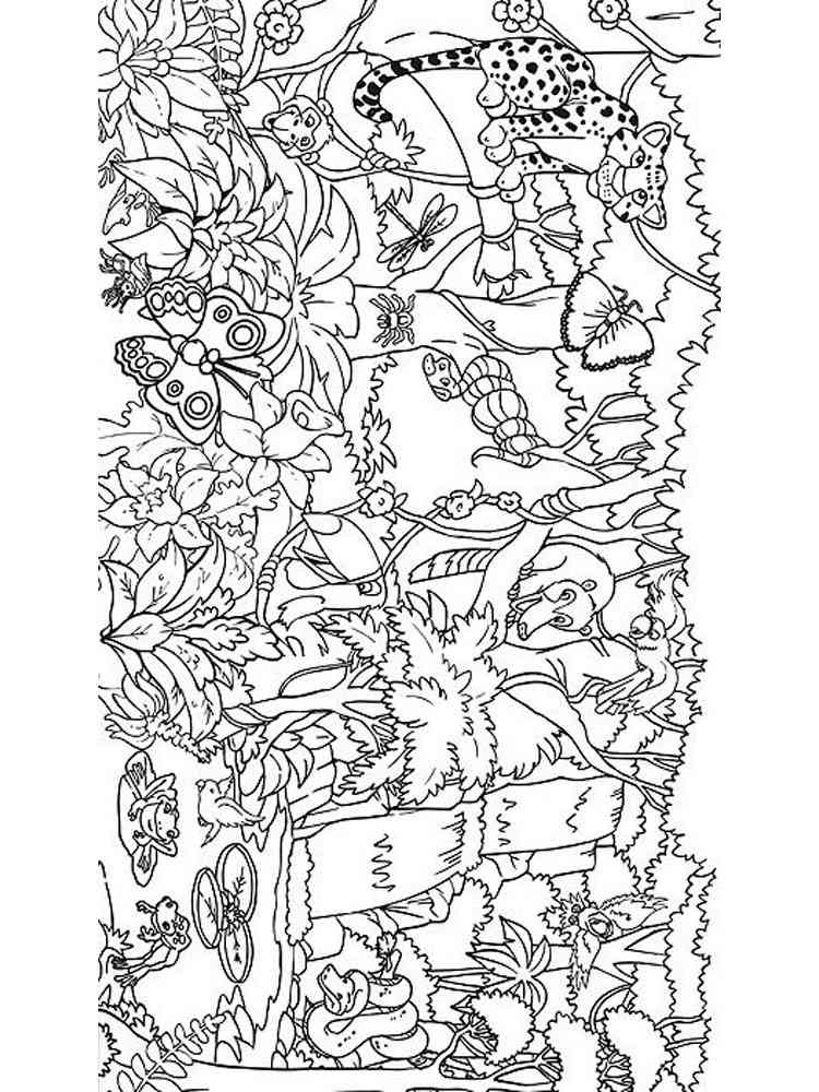 114 Jungle Coloring Pages Printable 93