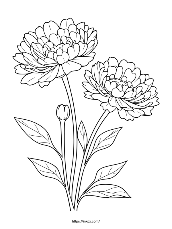 vibrant marigold coloring pages printable jpg