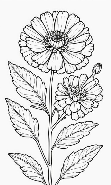 120 Vibrant Marigold Coloring Pages Printable 9