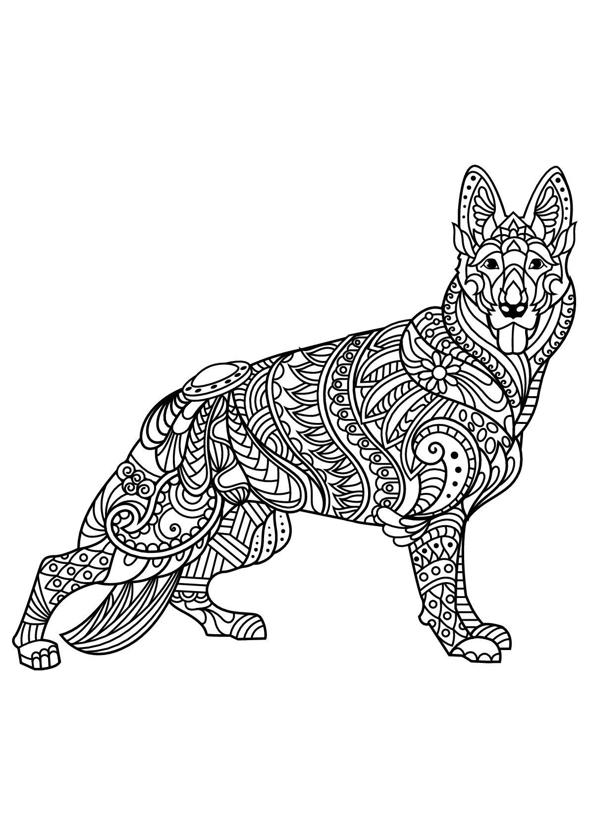 124 Puppy Coloring Pages Printable 112