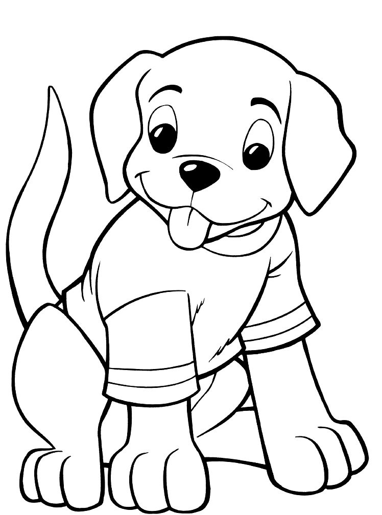 124 Puppy Coloring Pages Printable 17