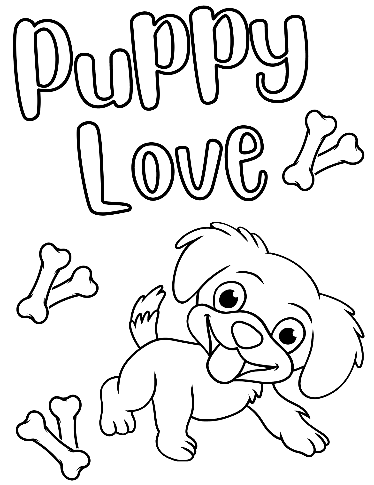 124 Puppy Coloring Pages Printable 3