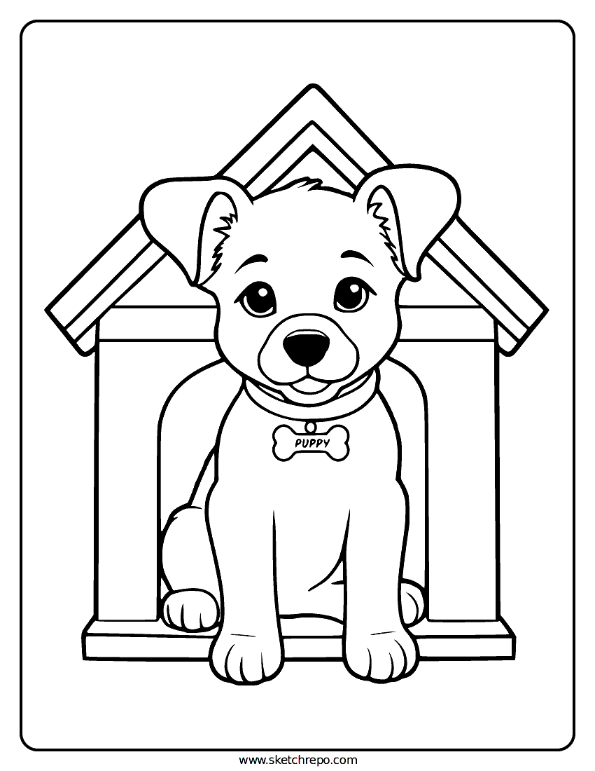 124 Puppy Coloring Pages Printable 58