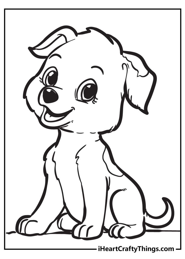 124 Puppy Coloring Pages Printable 79