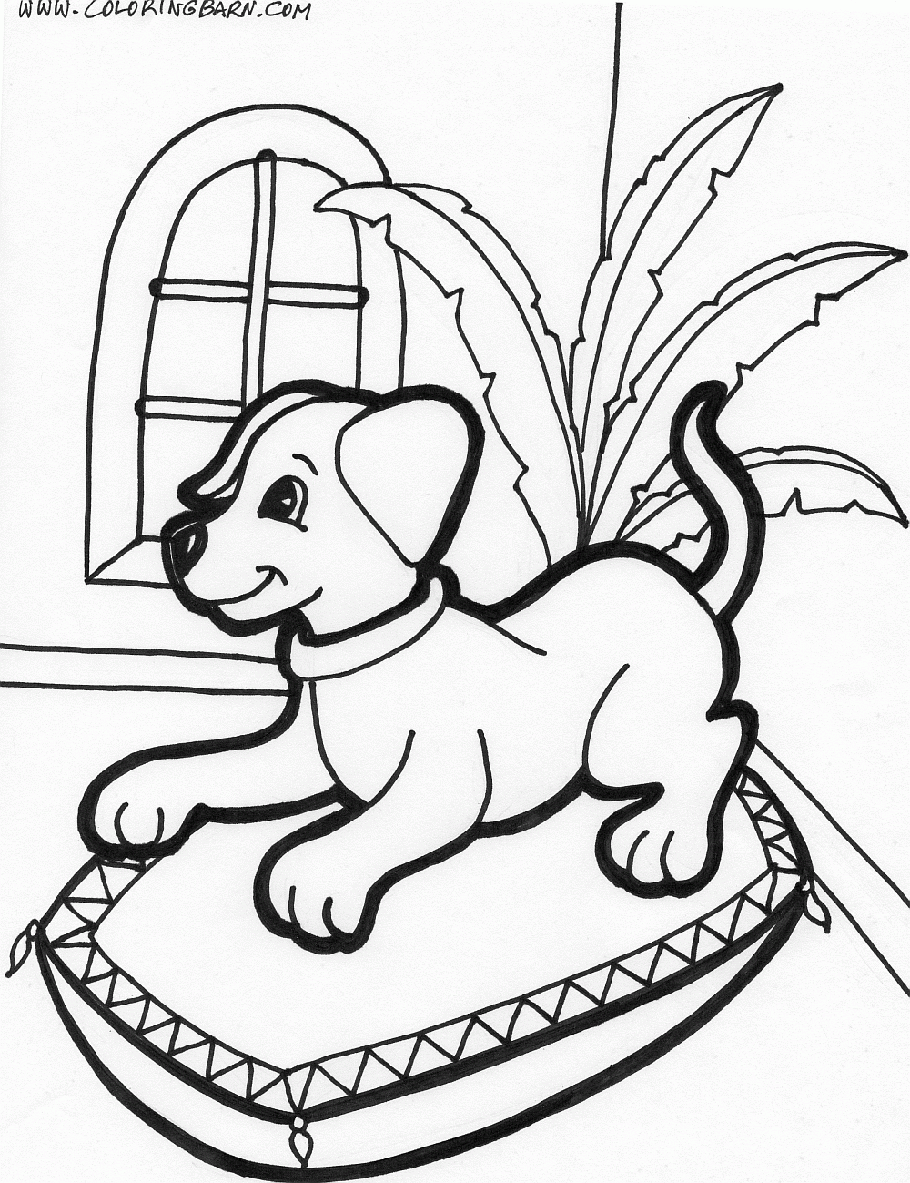 124 Puppy Coloring Pages Printable 8