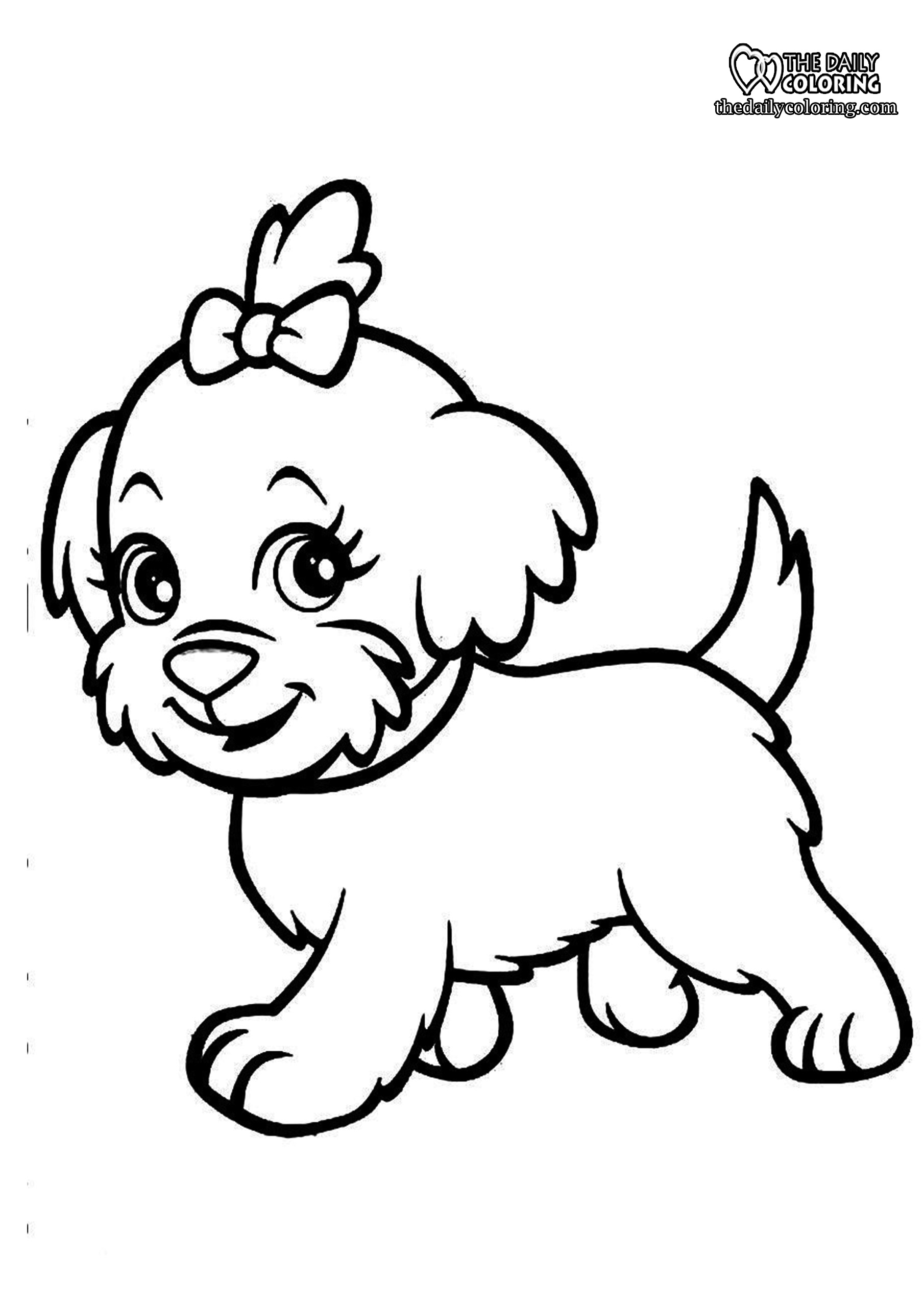 124 Puppy Coloring Pages Printable 87