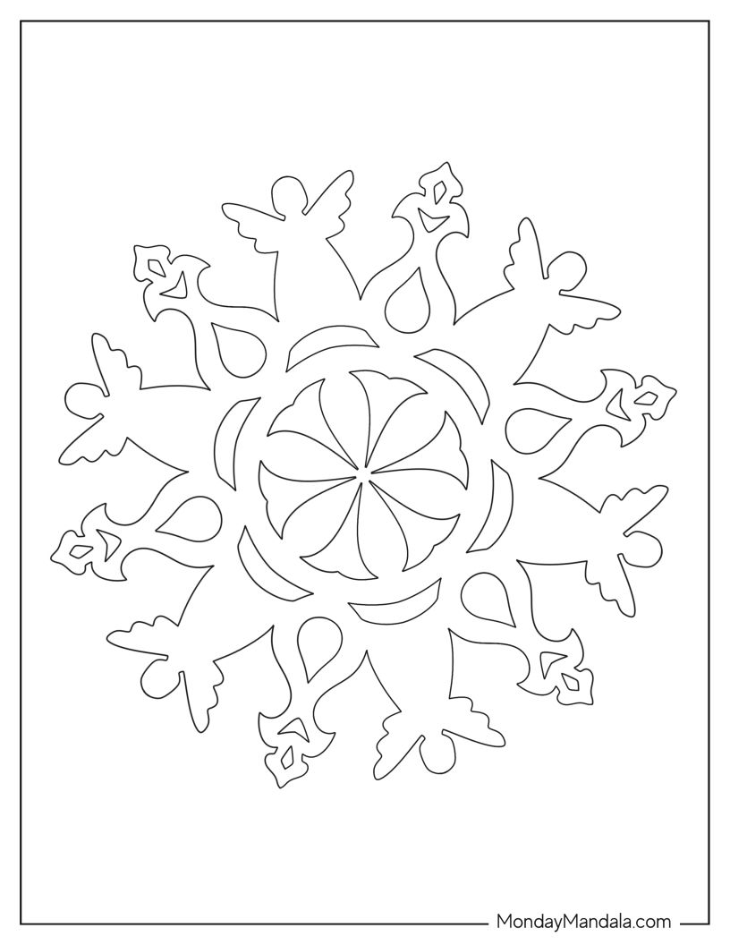 125 Beautiful Paper Snowflake Templates Printable 123