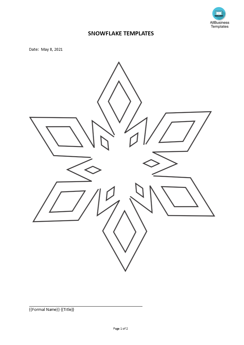 125 Beautiful Paper Snowflake Templates Printable 5