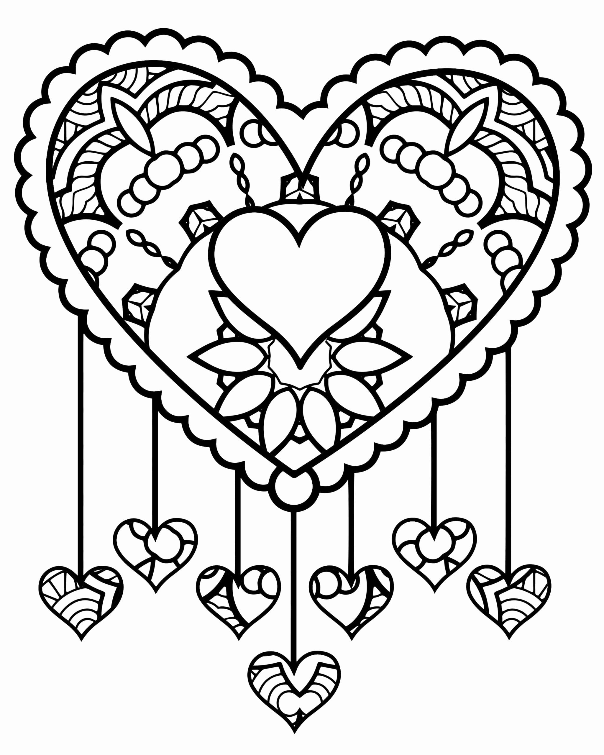 126 Free Heart Coloring Pages for Kids Printable 114