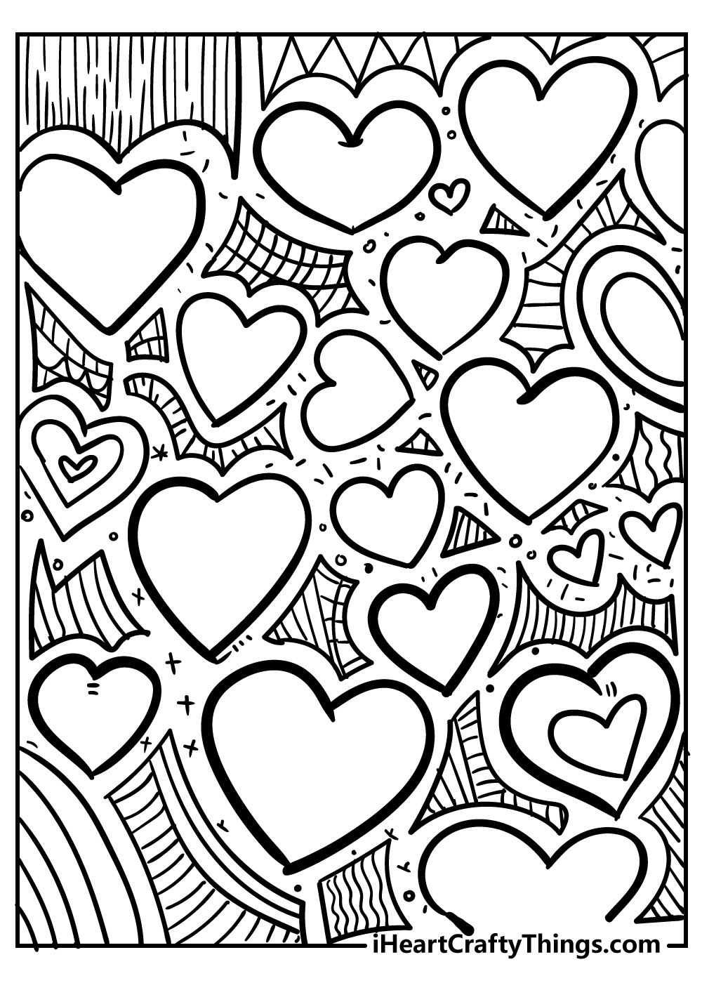 126 Free Heart Coloring Pages for Kids Printable 115