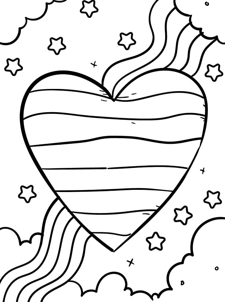 126 Free Heart Coloring Pages for Kids Printable 122