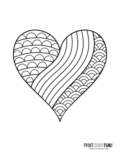 126 Free Heart Coloring Pages for Kids Printable 125