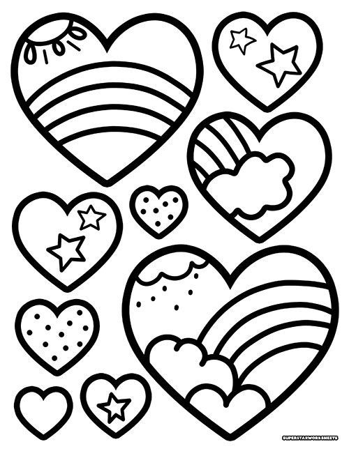 126 Free Heart Coloring Pages for Kids Printable 45