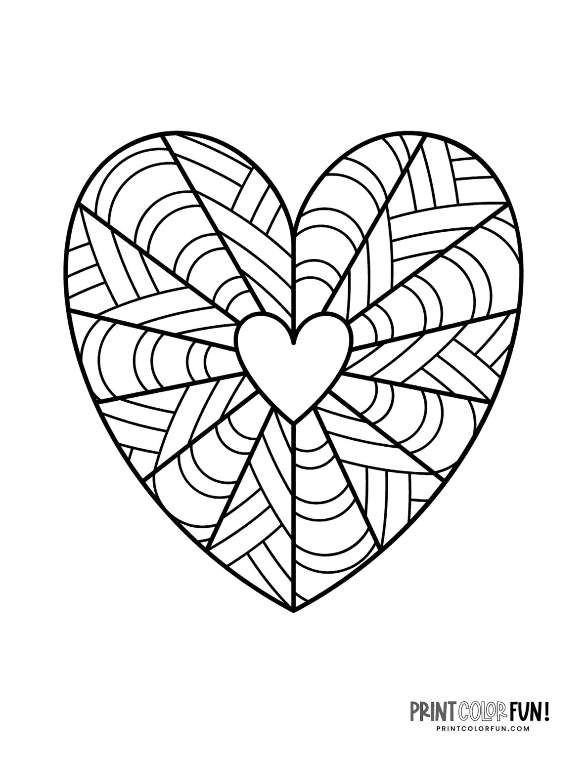 126 Free Heart Coloring Pages for Kids Printable 56