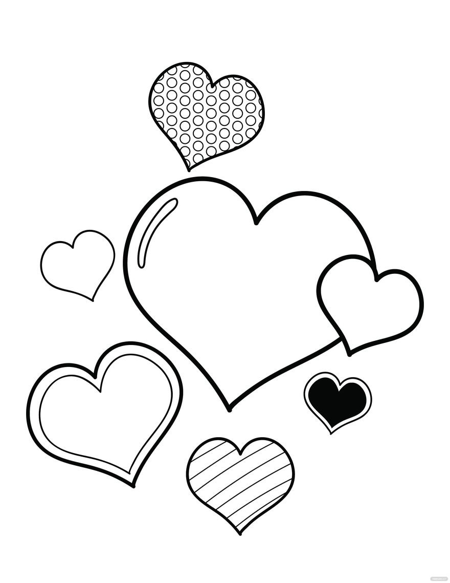 126 Free Heart Coloring Pages for Kids Printable 57