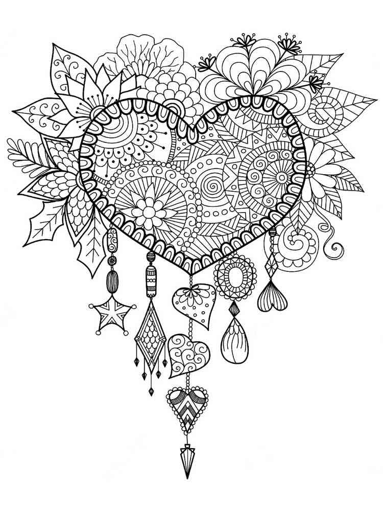 126 Free Heart Coloring Pages for Kids Printable 58