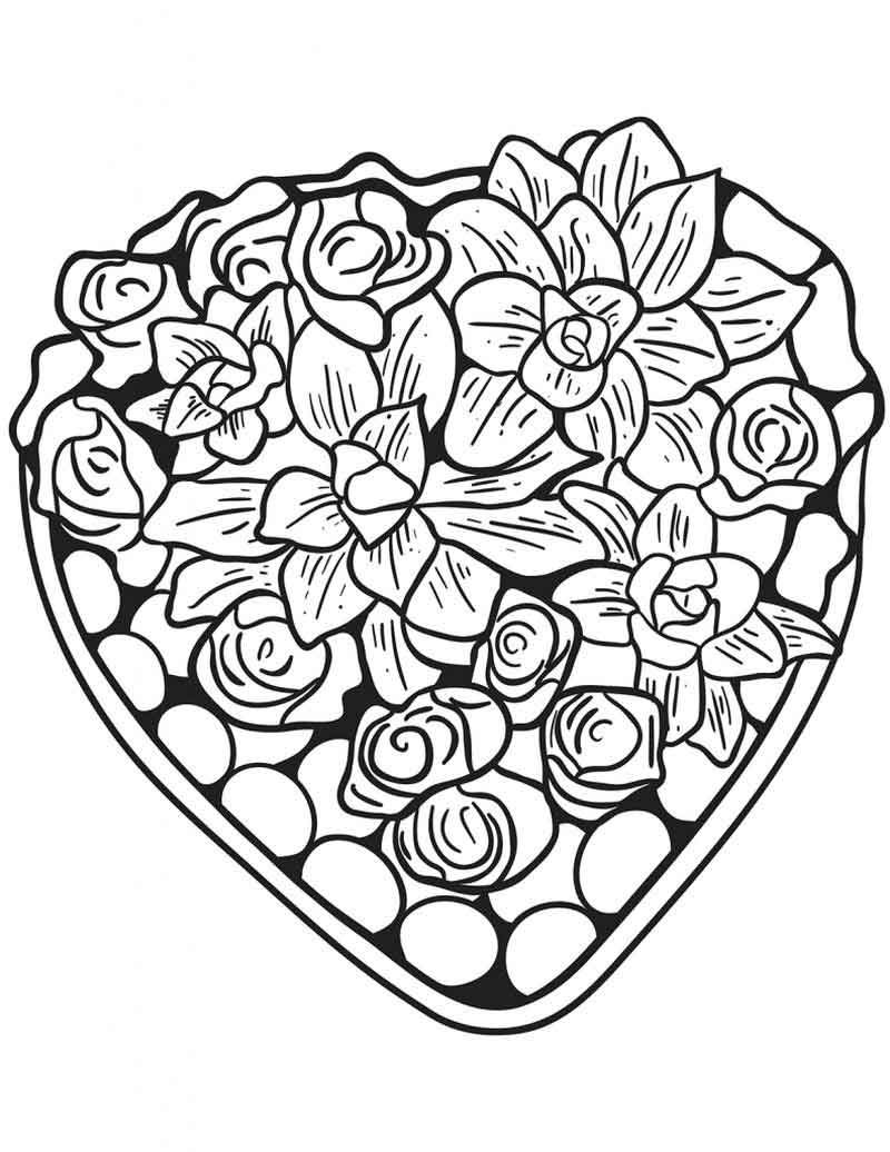 126 Free Heart Coloring Pages for Kids Printable 62