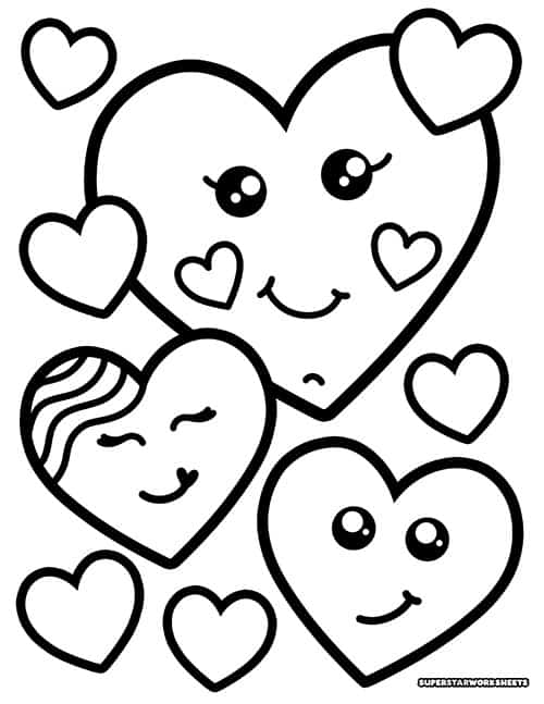 126 Free Heart Coloring Pages for Kids Printable 64