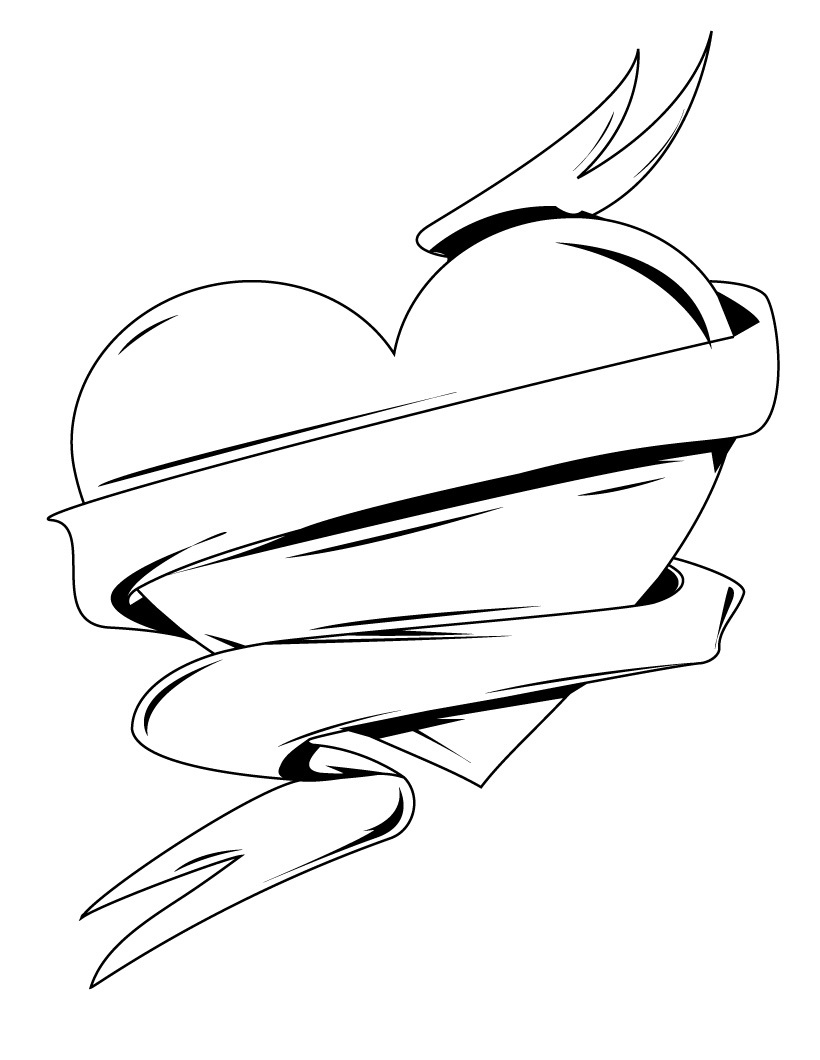 126 Free Heart Coloring Pages for Kids Printable 68