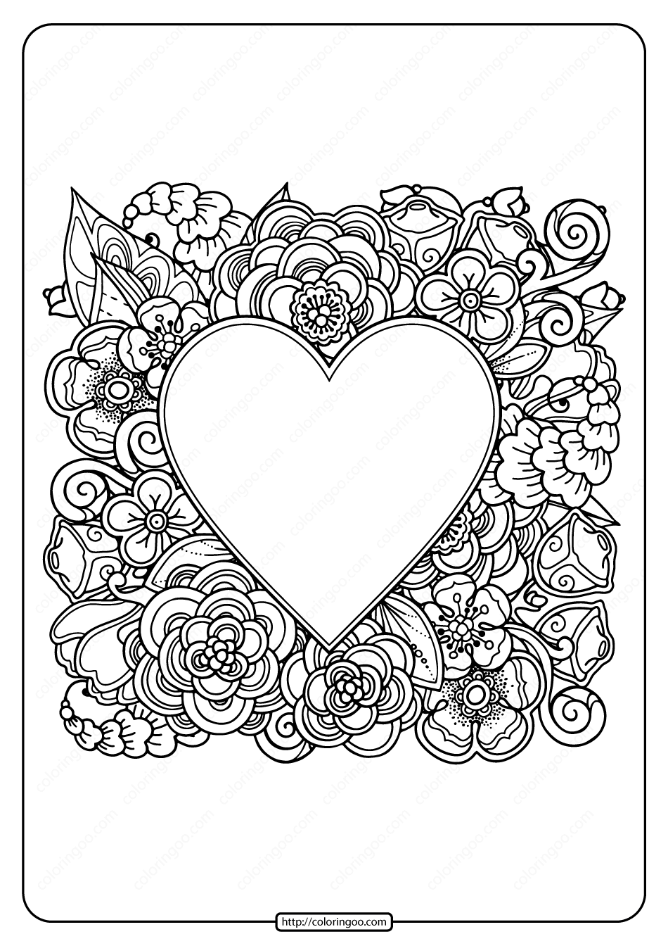 126 Free Heart Coloring Pages for Kids Printable 76