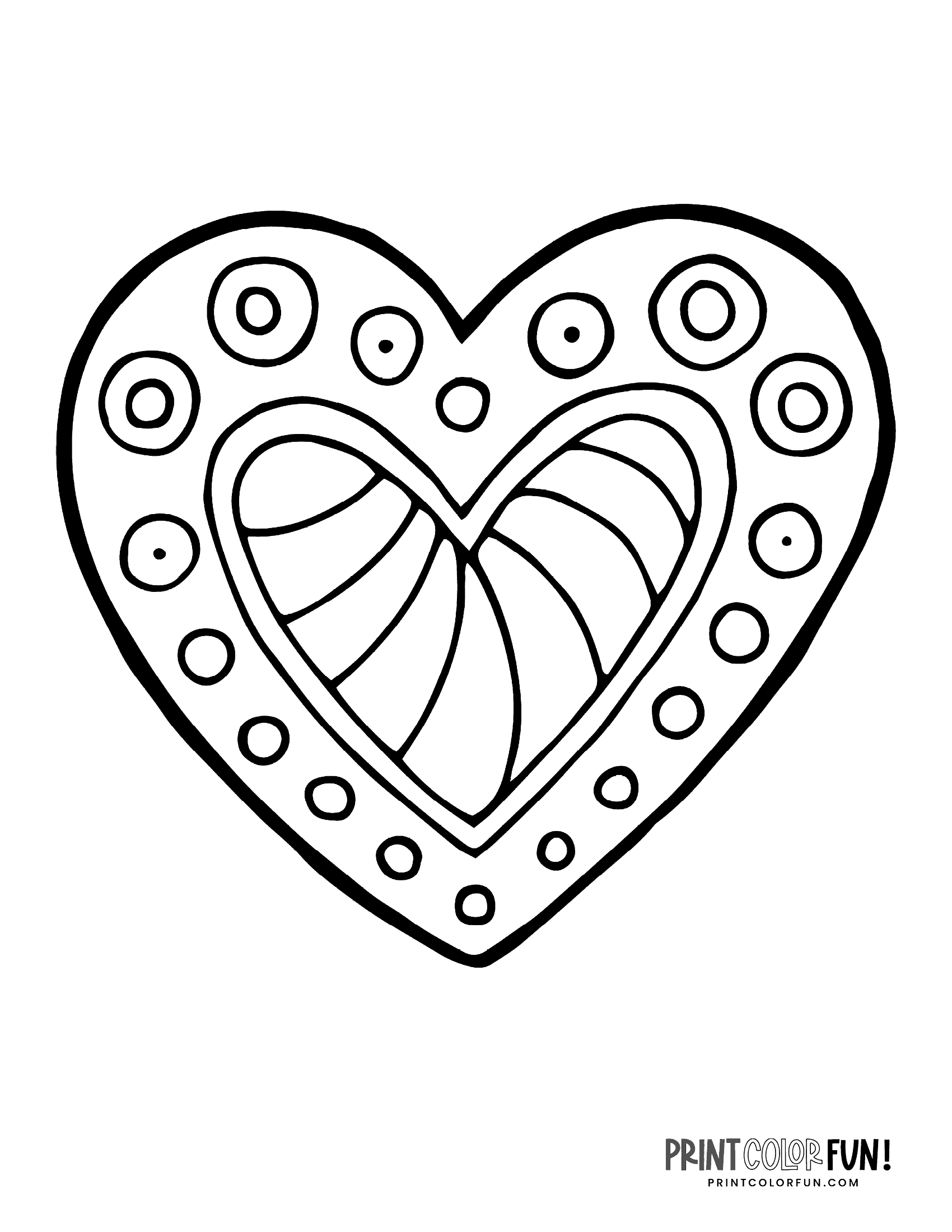 126 Free Heart Coloring Pages for Kids Printable 81