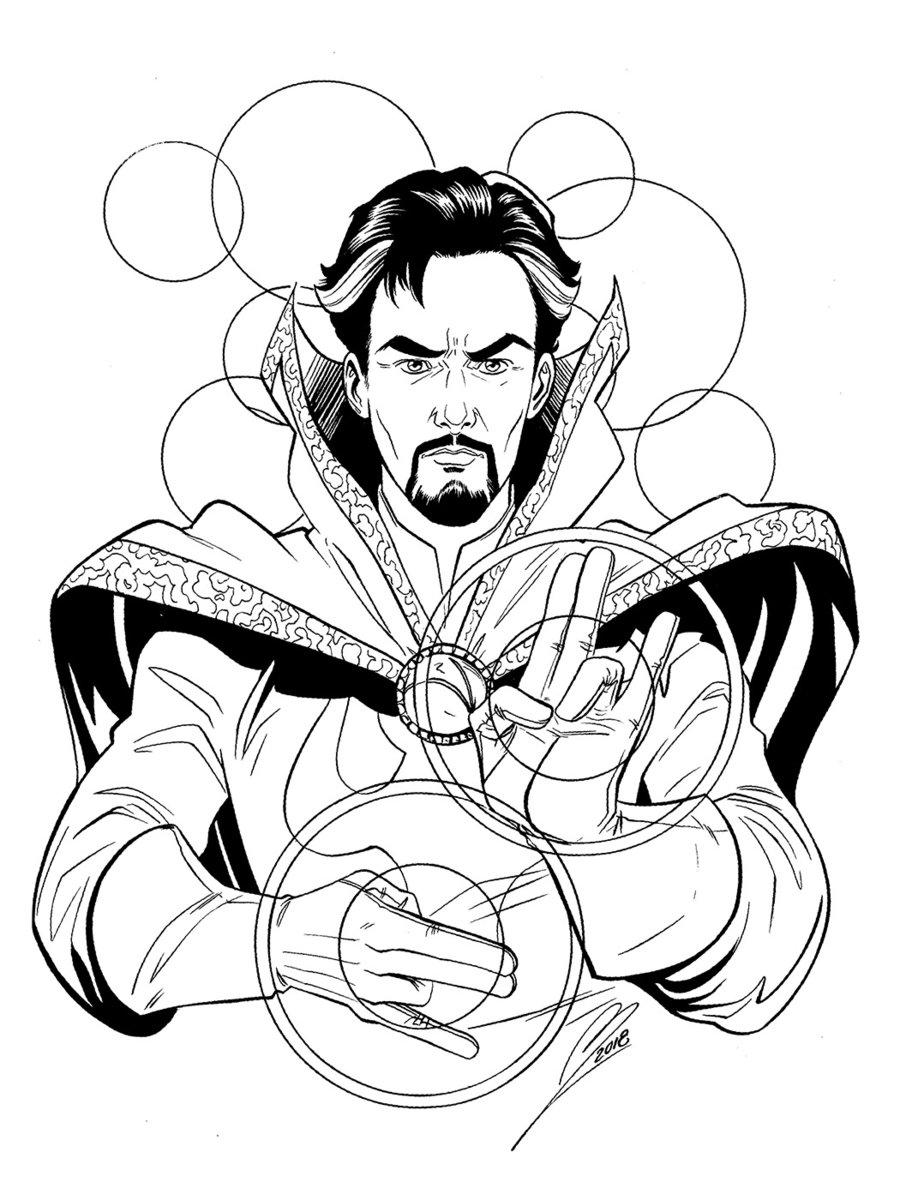 159 Doctor Strange Coloring Pages Printable 1