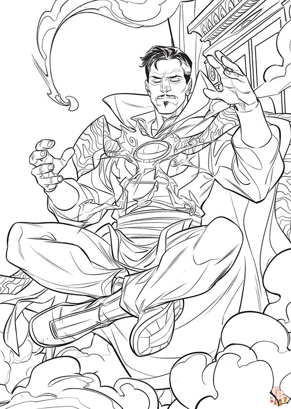 doctor strange coloring pages printable jpg