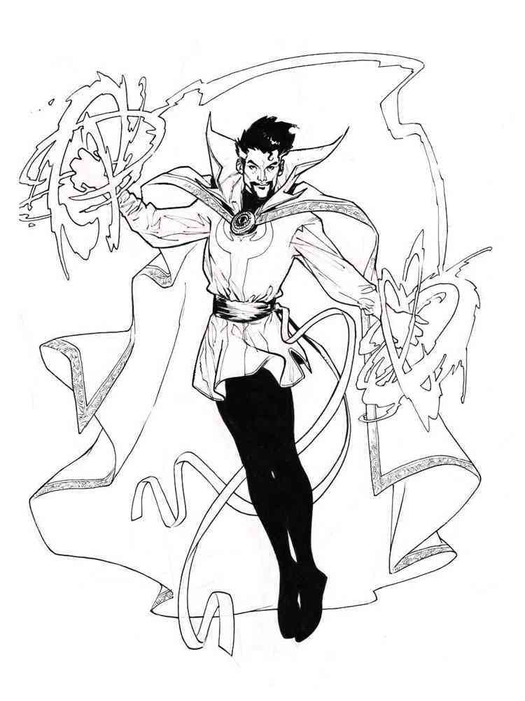 doctor strange coloring pages printable jpg