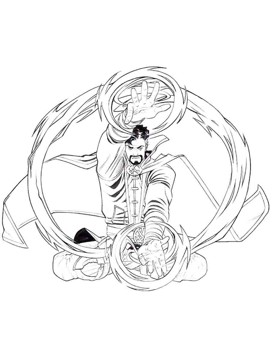 159 Doctor Strange Coloring Pages Printable 112