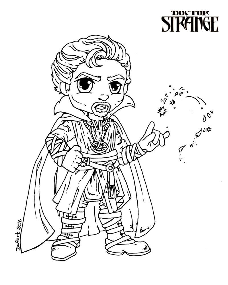 doctor strange coloring pages printable jpg